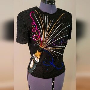 Y2K Vintage 00s Papel Boutique Champagne Top 2000s Millennium Silk